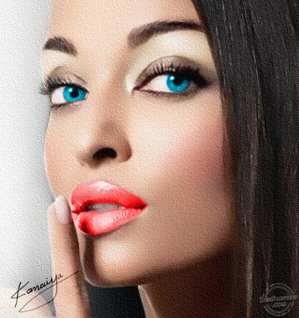 Digital Painting of Aishwarya Rai - DesiPainters.com