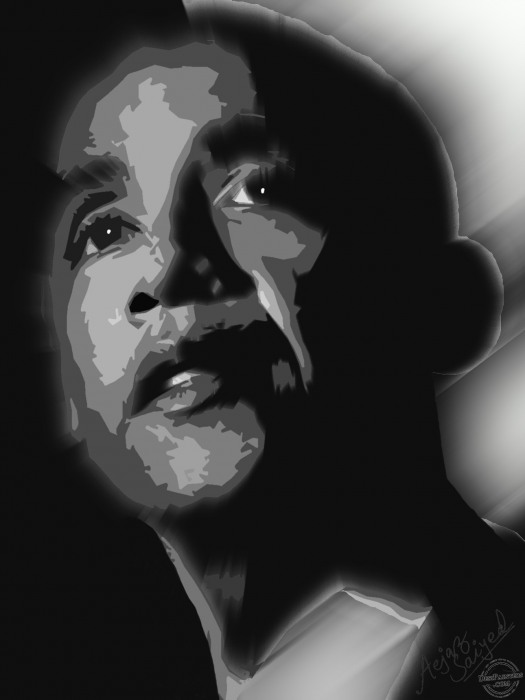 Digital Painting Barack Obama - DesiPainters.com