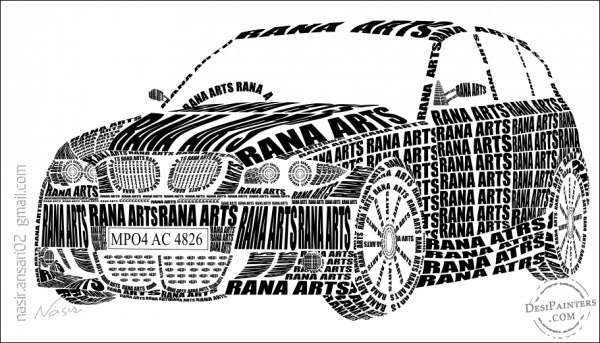Car Design As Rana Art - DesiPainters.com