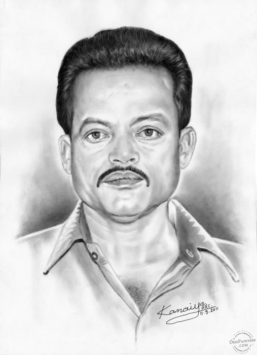 Pencil Sketch of a Man - DesiPainters.com