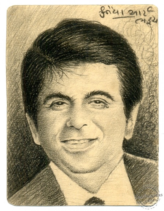 Glass Marking Pencil of Dilip Kumar - DesiPainters.com