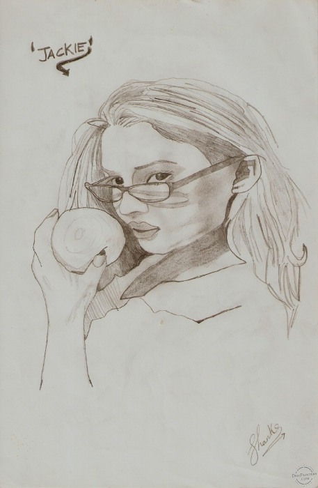 Pencil Sketch of Jackie Moore - DesiPainters.com