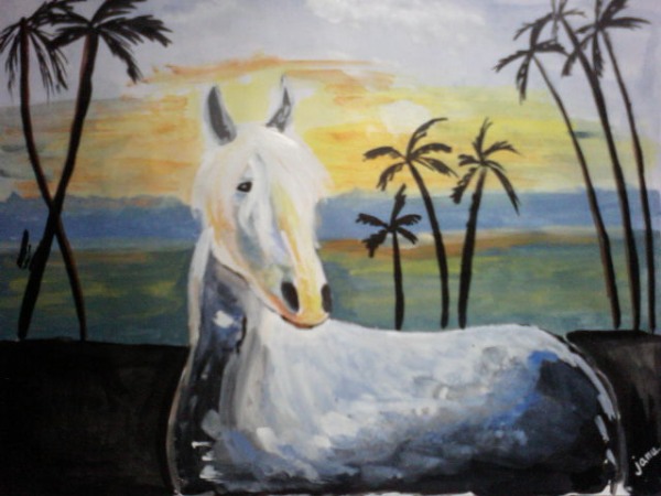 Acryl Painting of Horse - DesiPainters.com