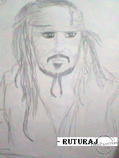 Portrait of Jack Sparrow - DesiPainters.com