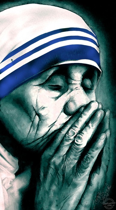 Digital Painting of Mother Teresa - DesiPainters.com