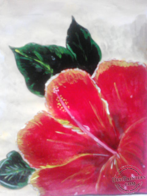 Acryl Paintings of Hibiscus flower