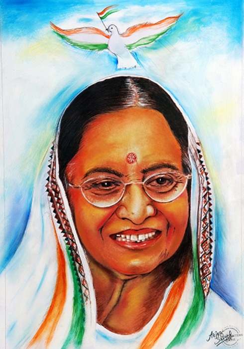 Pastel Painting of Smt Pratinha Patil ji