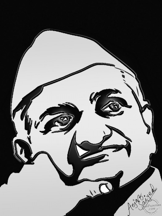Digital Painting of Anna hazare