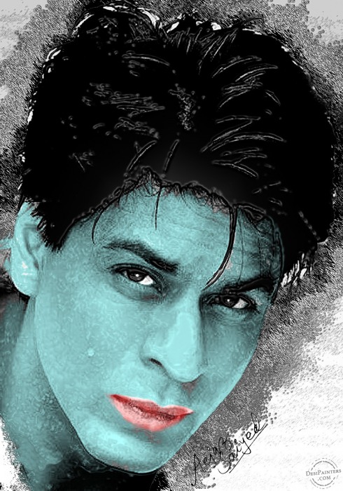 Digital Painting of Shahrukh khan