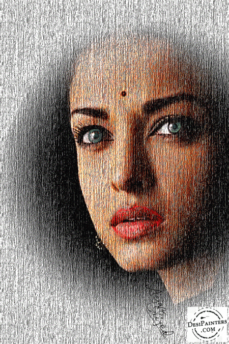 Digital Painting of Aishwarya rai bachchan