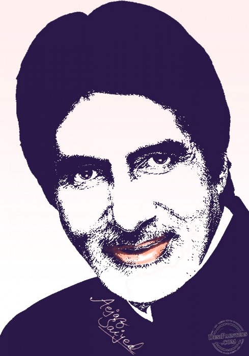 Amitabh Bachchan Digital Painting - DesiPainters.com