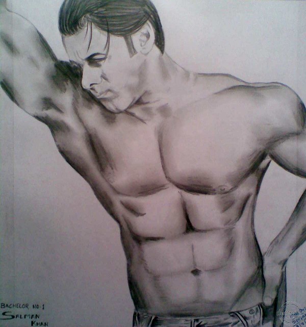 Bachelor No 1 – Salman Khan Pencil Sketch - DesiPainters.com