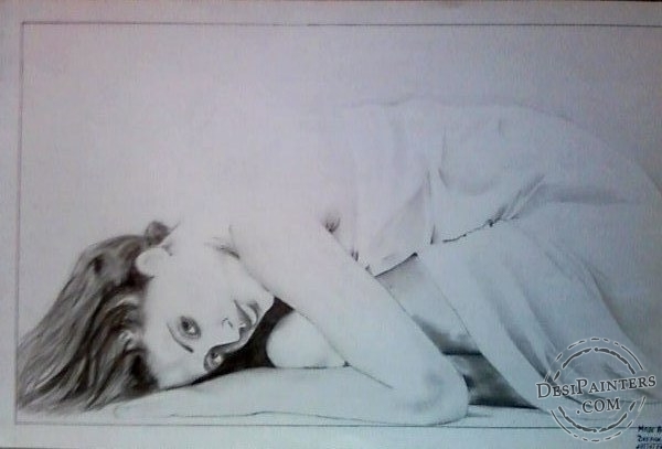 Sweet Girl Pencil Sketch