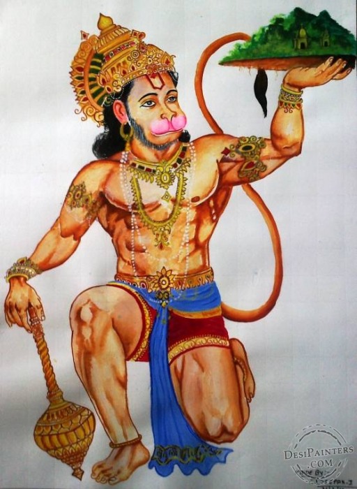 Jai Hanuman - DesiPainters.com