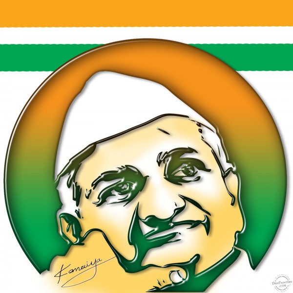 Digital painting anna hazare