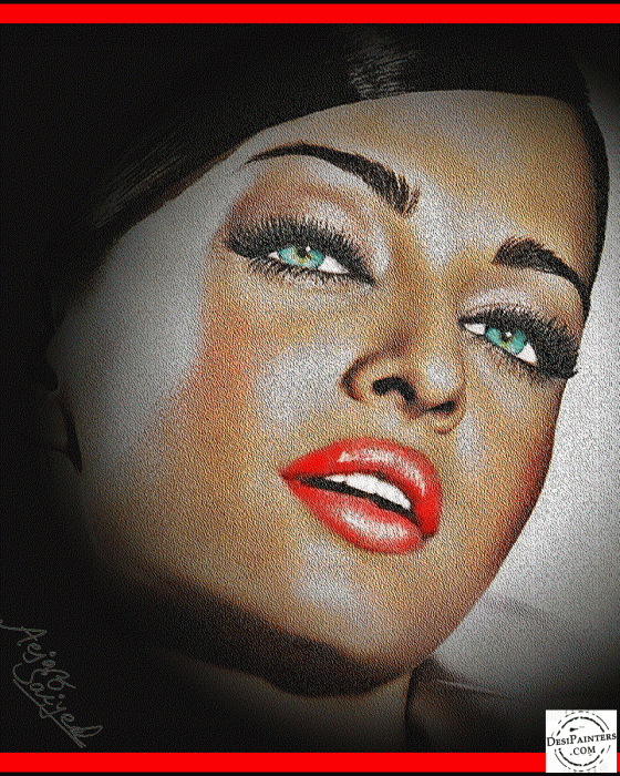 Digital Painting of Aishwarya Rai - DesiPainters.com