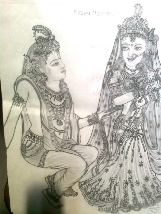 Handmade sketch by Reshu Mittal - DesiPainters.com