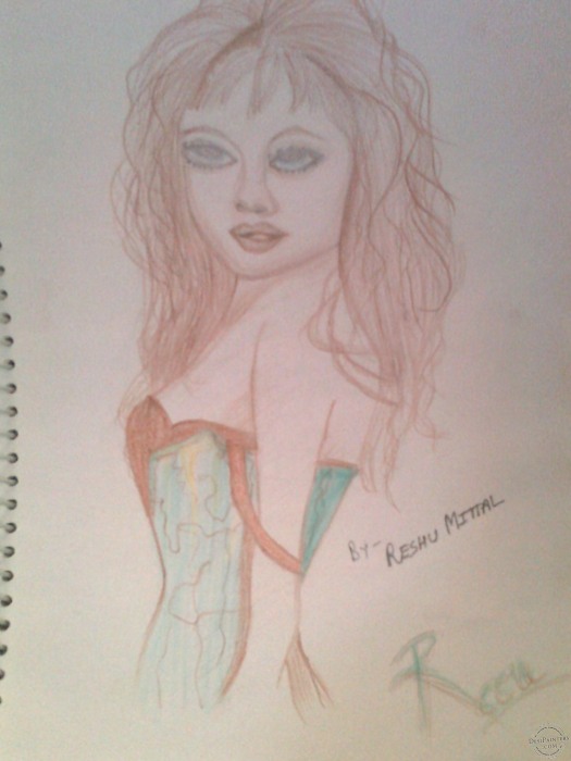 Girl Sketch by Reshu Mittal - DesiPainters.com