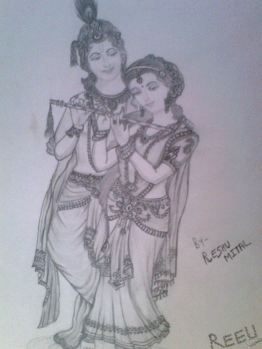 Radha Krishna - Pencil soul arts - Drawings & Illustration, Religion,  Philosophy, & Astrology, Hinduism - ArtPal