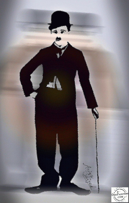 Charlie Chaplin – Digital Painting - DesiPainters.com
