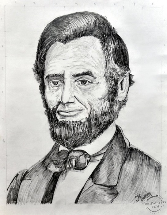 Abraham Lincoln Pencil Sketch - DesiPainters.com