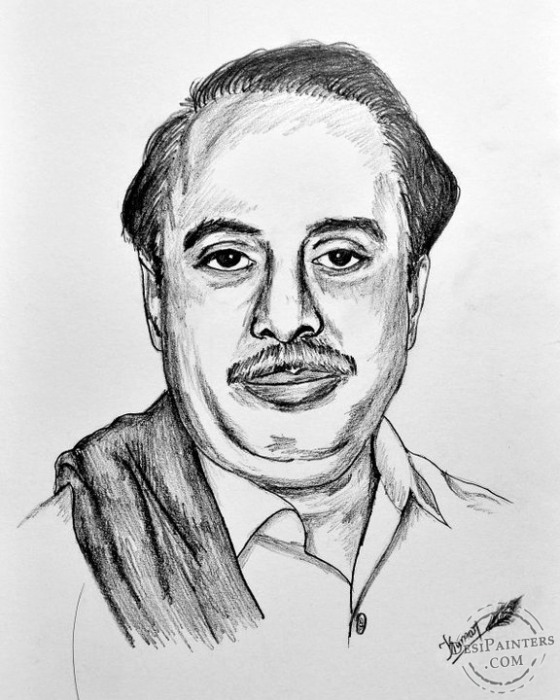 Dr. B. R. Ambedkar Pencil Sketch - DesiPainters.com