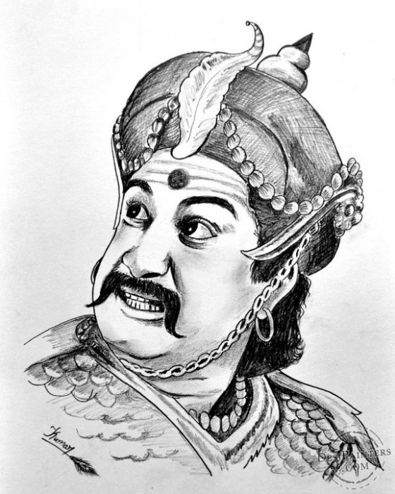 Pencil Sketch of Sivaji - DesiPainters.com