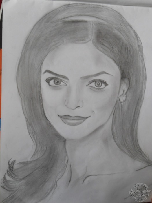 Deepika Padukone Pencil Sketch - DesiPainters.com