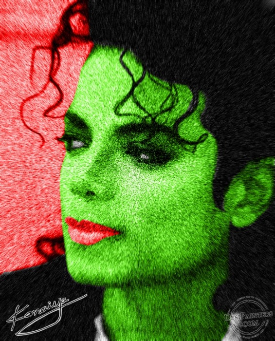 Digital painting of Michal Jackson