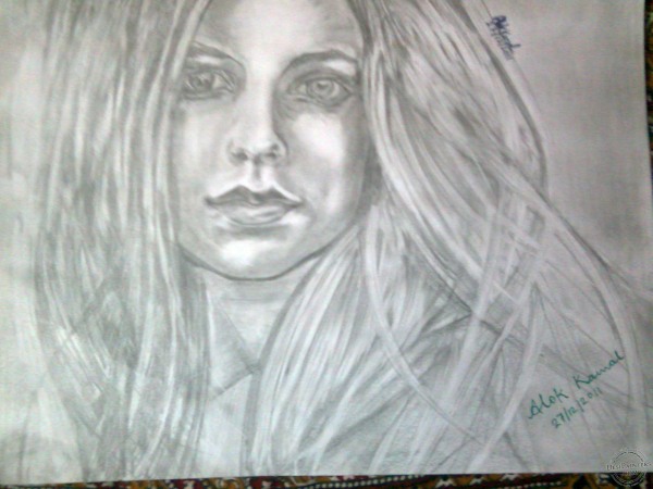 Pencil Sketch of Avril Lavigne