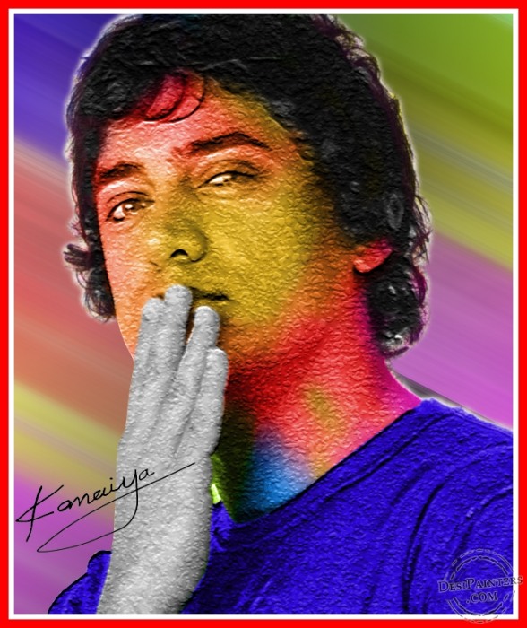 Digital Painting of Aamir Khan - DesiPainters.com