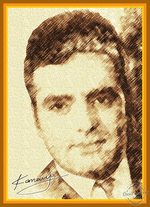 Digital painting of Feroz Khan - DesiPainters.com