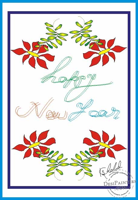 Happy New Year - DesiPainters.com