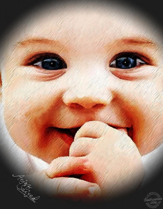 Smiling Child - DesiPainters.com