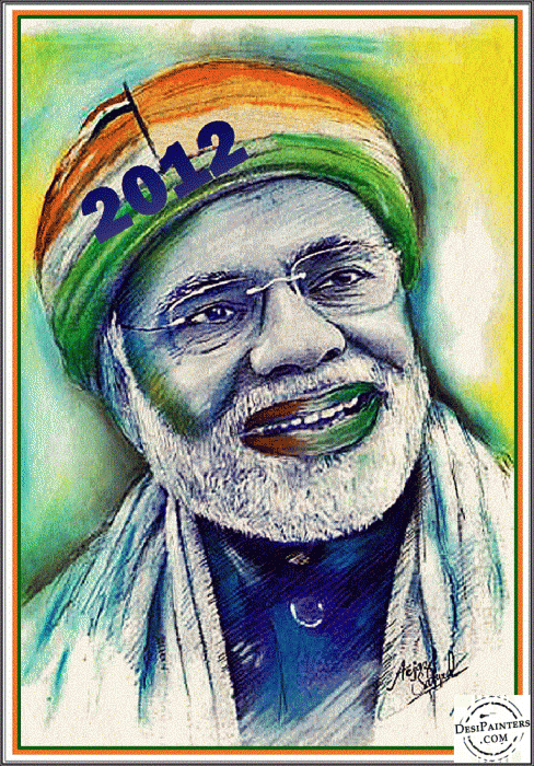Narendra Modi – Mixed Paintings - DesiPainters.com