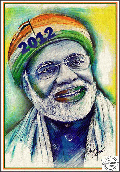 Narendra modi- Mixed Paintings