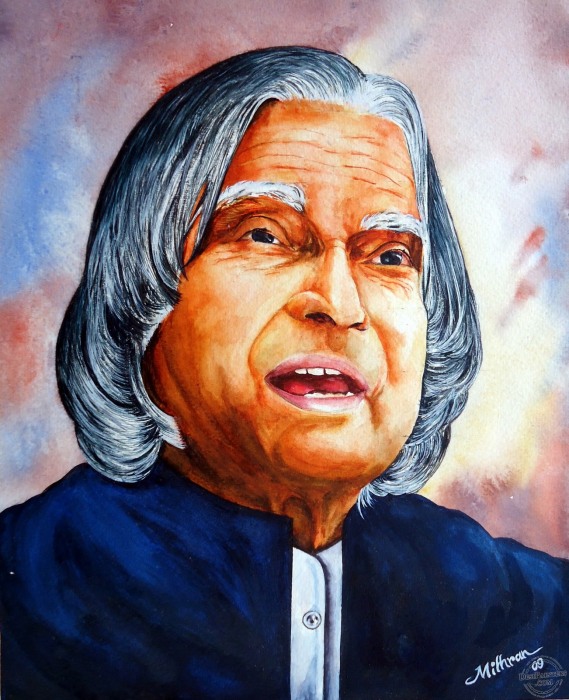 Portrait of Dr. A. P. J. Abdul Kalam - DesiPainters.com