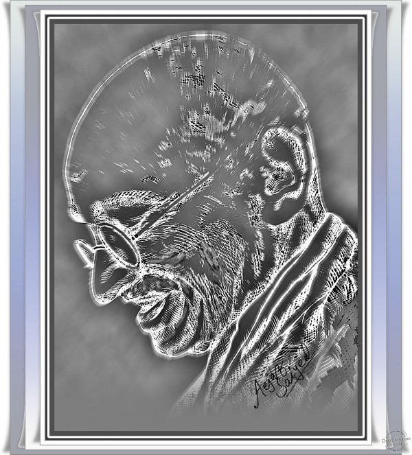 Mahatma Gandhi Mixed Painting