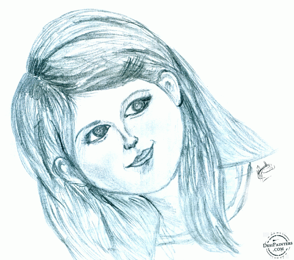 Pencil Sketch of Girl