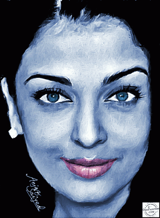 Digital Painting of Aishwarya Rai - DesiPainters.com