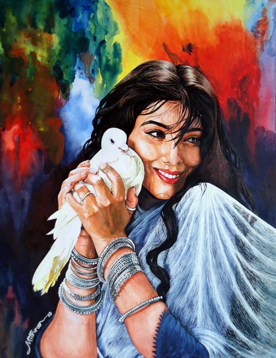Portrait of Shriya Saran - DesiPainters.com