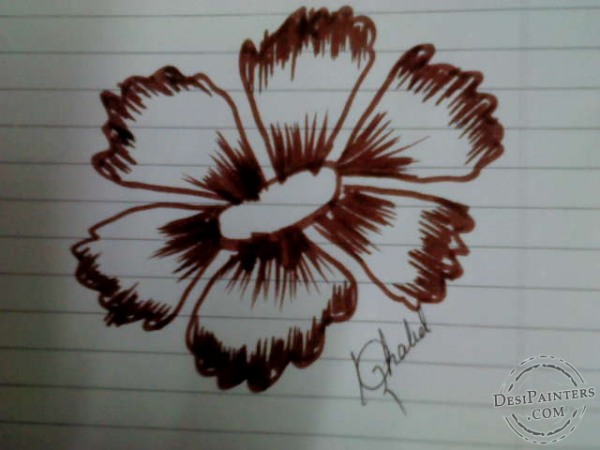 Digital Painting of Flower by Khalid F Balluwala