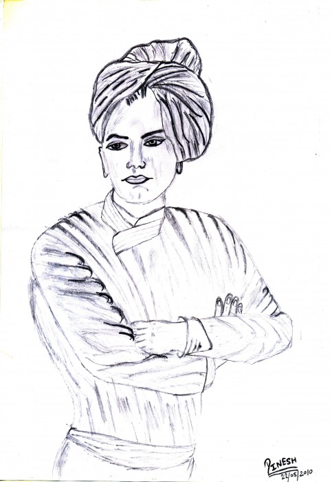 Swami Vivekananda Sketch - DesiPainters.com