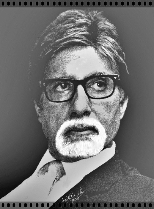 Digital Painting of Amitabh Bachchan - DesiPainters.com