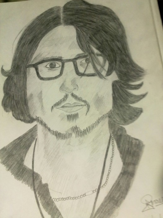 Pencil Sketch of Johnny Depp