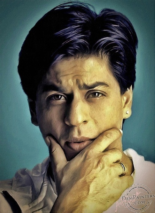 Digital Painting of Shahrukh Khan - DesiPainters.com