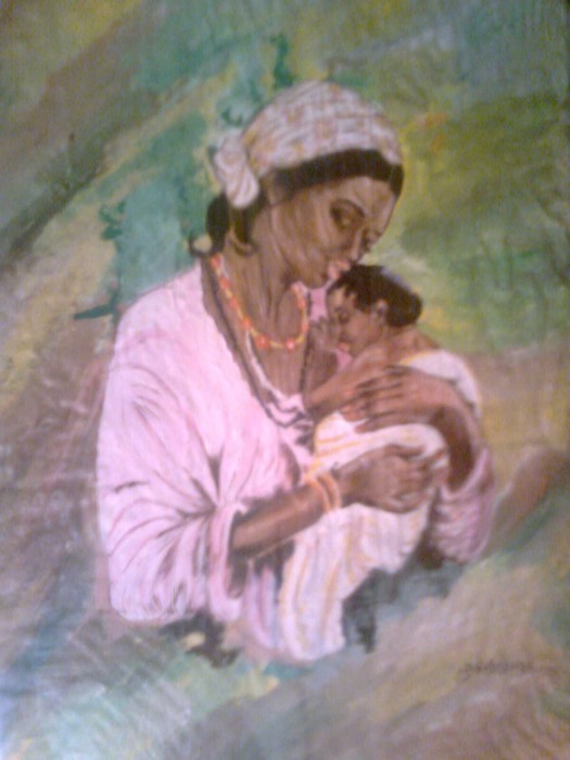 Mother And Child Painting - DesiPainters.com