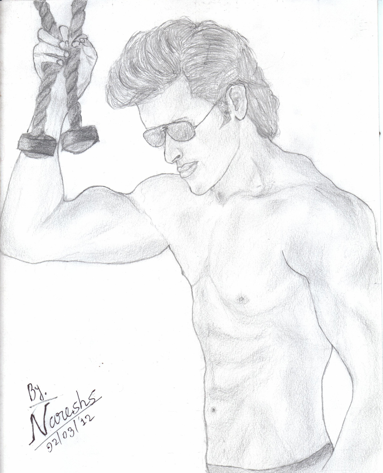 Sketch of hrithik roshan | Pencil sketch images, Beautiful pencil drawings,  Art sketches