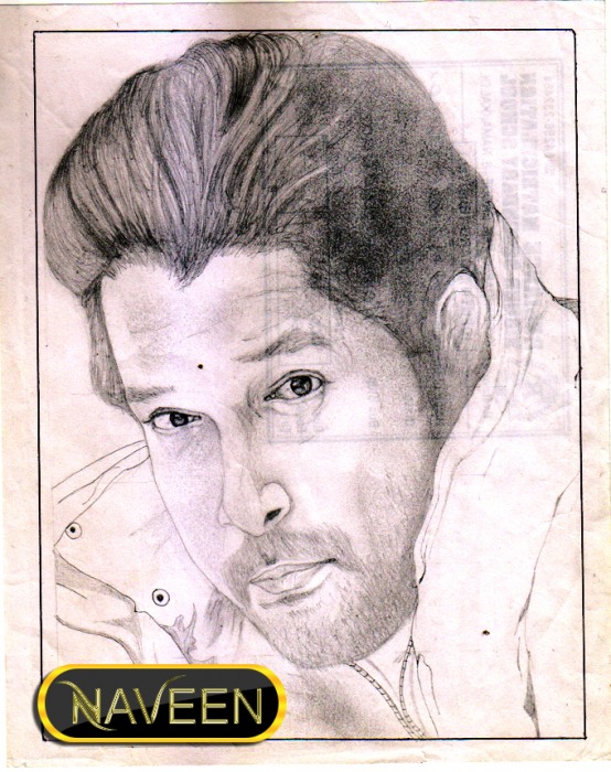 Pencil Sketch of Actor Vikram