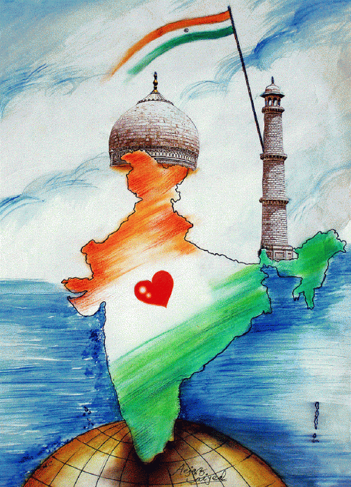 I Love my INDIA. - DesiPainters.com